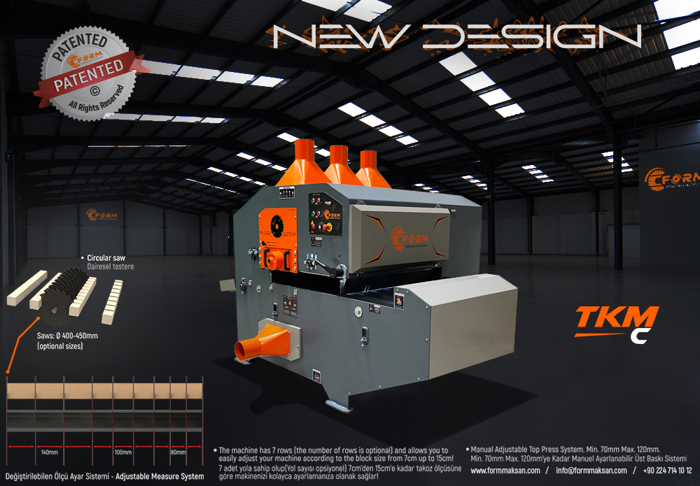 AYARLANABİLİR ÖLÇÜ ÇOKLU TAKOZ KESİM MAKİNESİ